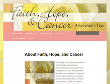 Tablet Screenshot of faithhopeandcancer.com